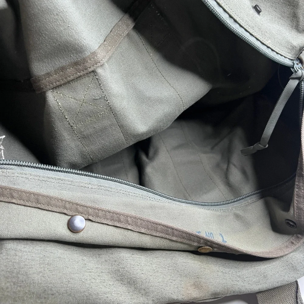 Vintage 1988 US Military Kit Bag Flyers Canvas Aviator Flight Duffel 80s